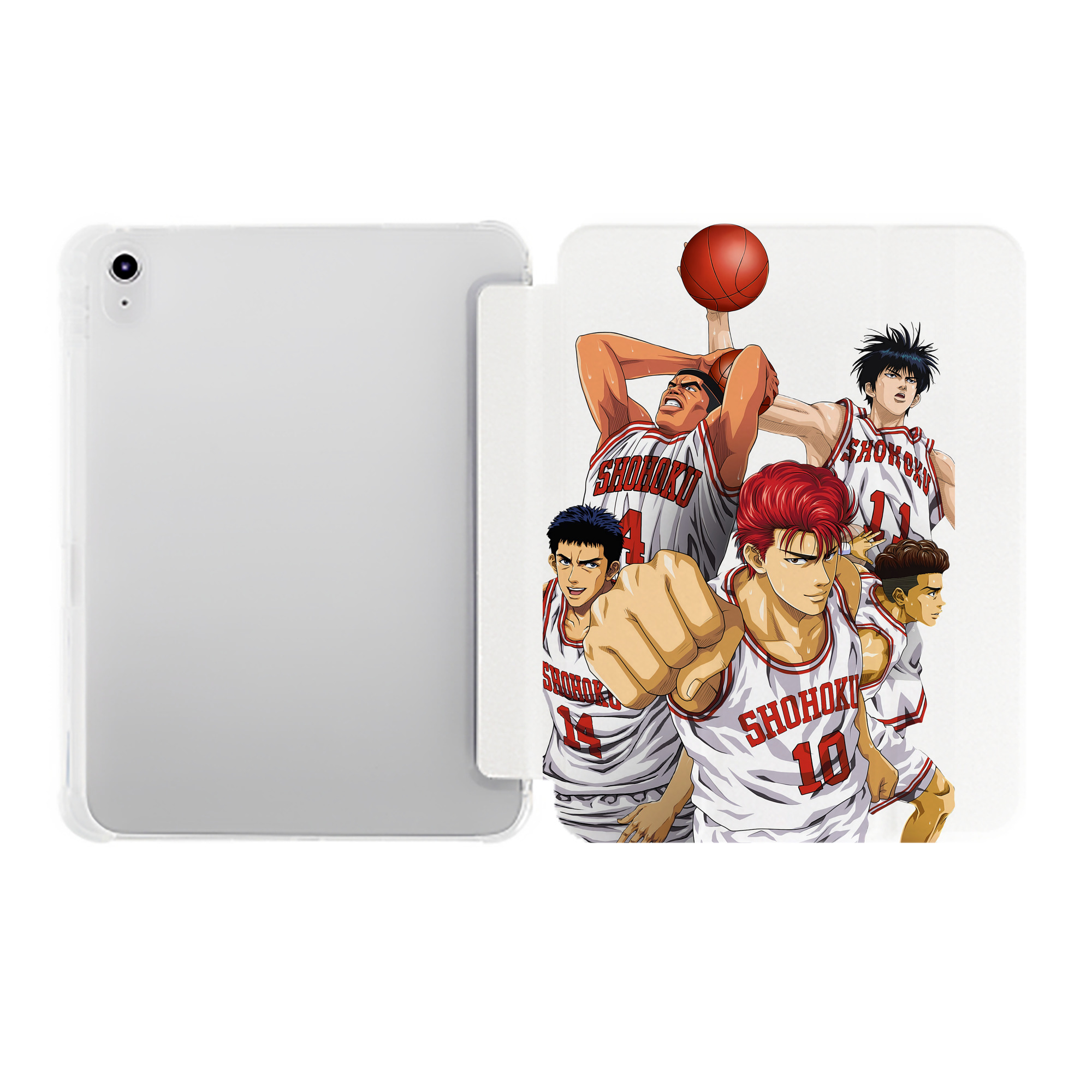 （画像用） SLAM DUNK／スラムダンク IPad ケース ペン収納付き 三つ折りスタンド PUレザー×シリコン 対応機種9.5/10.5/10.9インチ